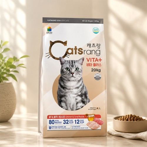 NEW 캐츠랑 20kg 전연령 고양이 사료 대용량 점보 길냥이 길고양이 밥