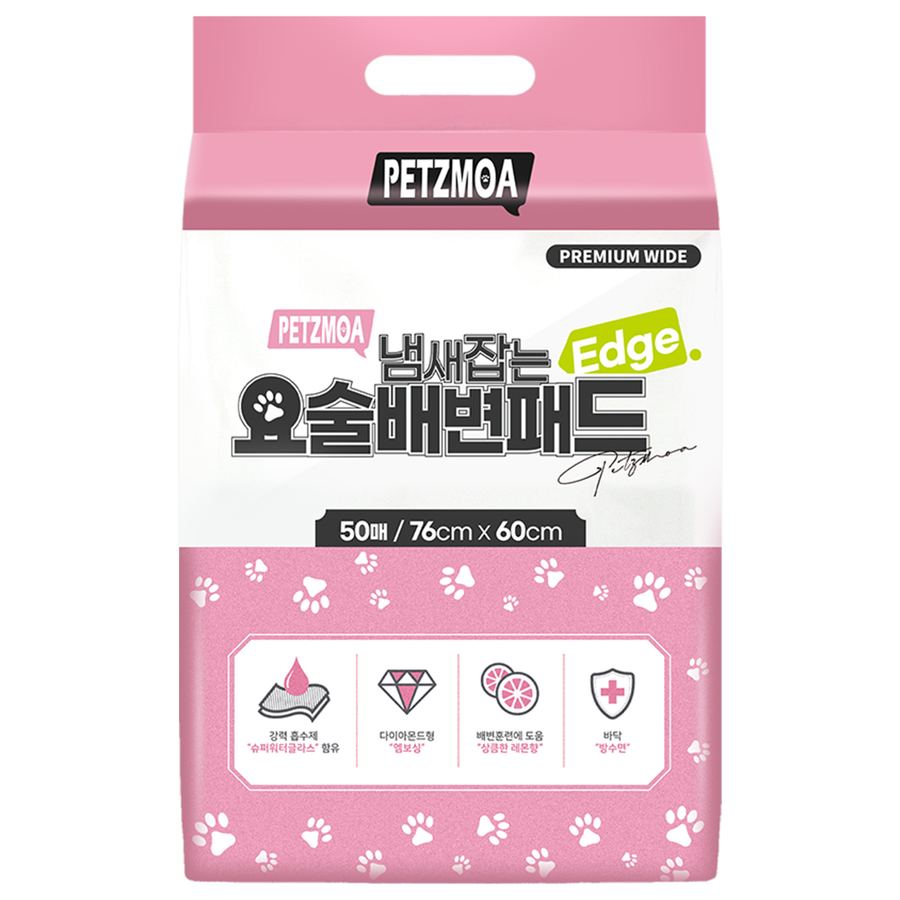 페츠모아 냄새잡는 요술배변패드 엣지 3초흡수 강아지 배변패드 표준형, 100매입, 3개